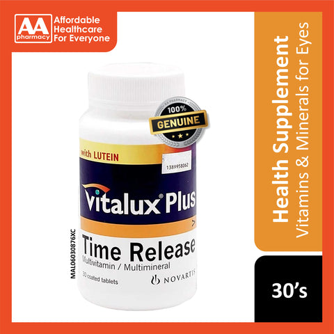 Vitalux Plus Time Release Tablet 30's - Eye Health