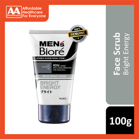 Biore Mens Double Scrub Bright Energy 100g