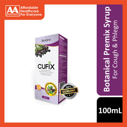 Bioqem Cufix Black Elderberry + Ivy Leaf Syrup 100mL