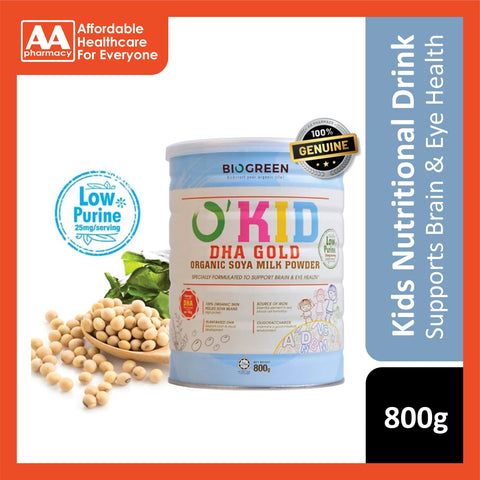 Biogreen O'Kid DHA Gold Organic Soya Milk Powder 800g (For Children 1 Year and Above)