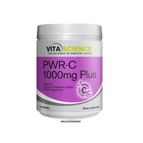 VitaScience PWR-C 1000mg Plus Tablet 120's (Acid-Free Vitamin C)