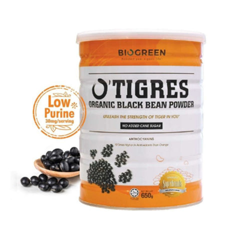 Biogreen O'Tigres Organic Black Bean Powder (No Added Cane Sugar) 650g