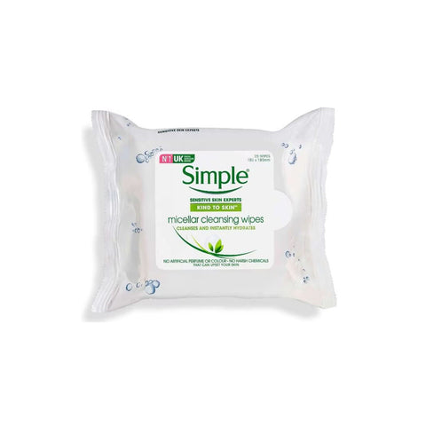 Simple Micellar Cleansing Wipes 25's