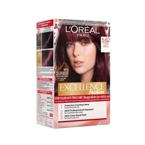 L'Oréal Paris Excellence Fashion Vivid Colours with Triple Care 5.62 Intense Violet Brown