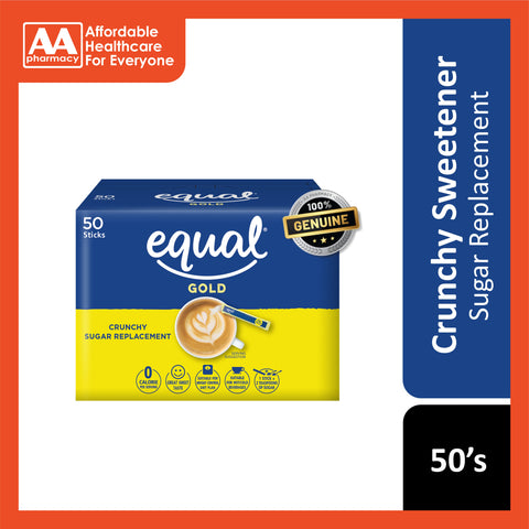 Equal Gold Sweetener Stick Sachet 50's (Crunchy Sugar Replacement)