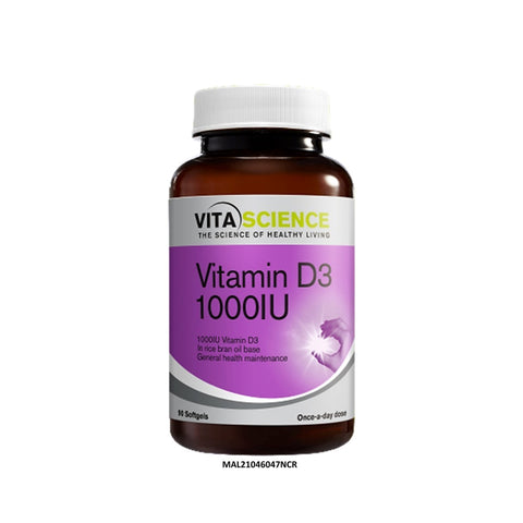 VitaScience Vitamin D3 1000 IU Softgel 90's