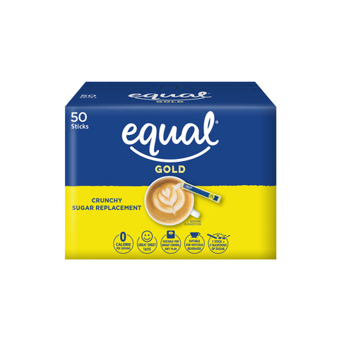 Equal Gold Sweetener Stick Sachet 50's (Crunchy Sugar Replacement)