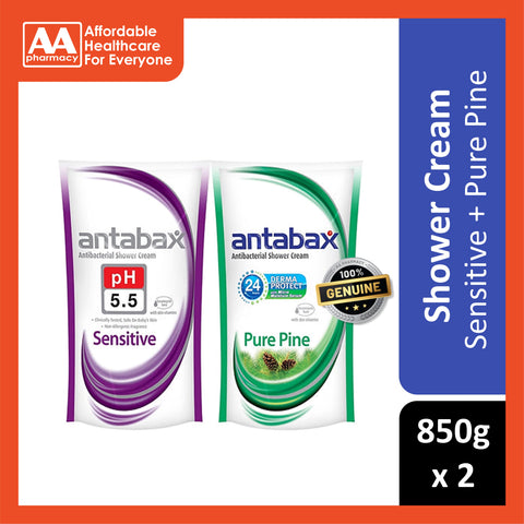 Antabax Shower Cream Refill (Sensitive+Pine) 2x850g