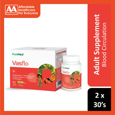 PureMed Vasflo Vegecapsule 2x30's