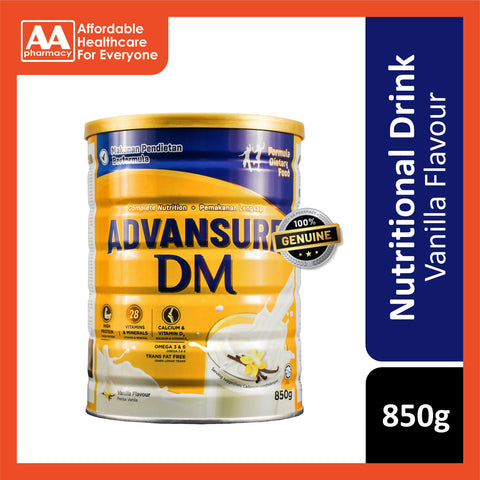 Advansure DM Vanilla Flavour 850g (Complete Nutrition)