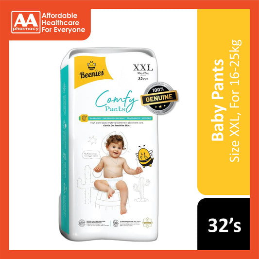 Beenies Baby Comfy Pants Size XXL 32's (16-25kg) [Jumbo Pack]