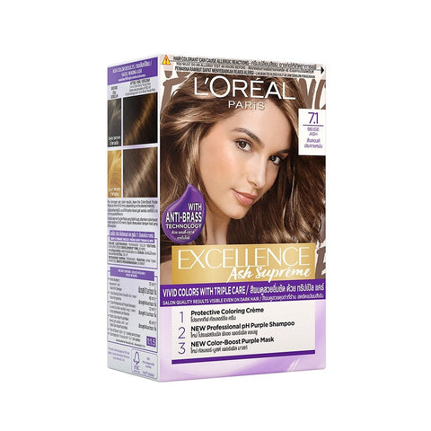 L'Oréal Paris Excellence Ash Suprême Vivid Colours with Triple Care 7.1 Beige Ash