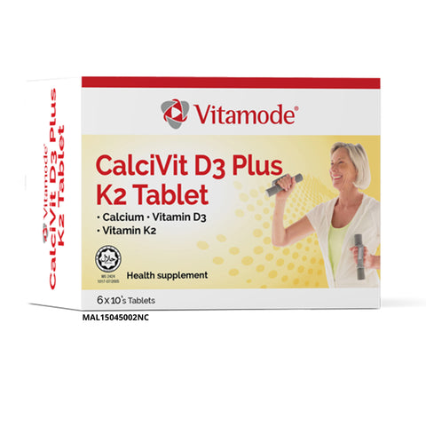 Vitamode Calcivit D3 Plus K2 Tablet 6x10's