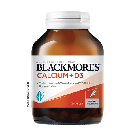 Blackmores Calcium 600mg + Vitamin D3 500 IU Tablet 120's