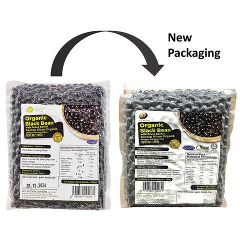 Lohas/Eco Action Organic Black Bean With Green Kernel 500g (New Packaging)