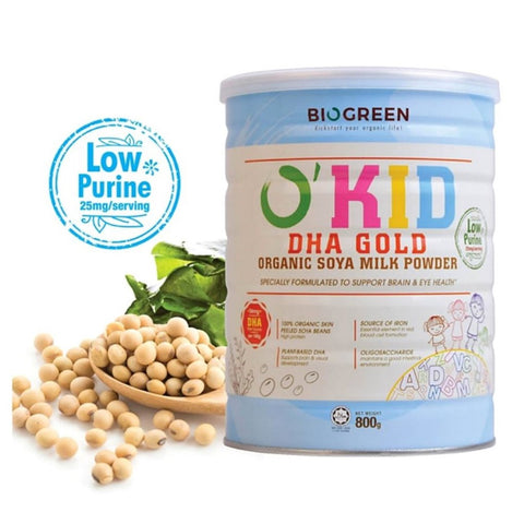 Biogreen O'Kid DHA Gold Organic Soya Milk Powder 800g (For Children 1 Year and Above)