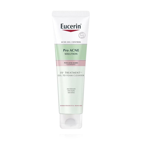 Eucerin Pro ACNE Solution 3x Treatment Gel To Foam Cleanser 150mL