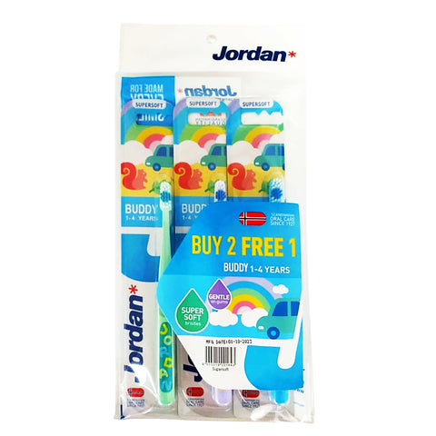 Jordan Toothbrush Buddy (Age 1 - 4Years) 2's+1's - Supersoft