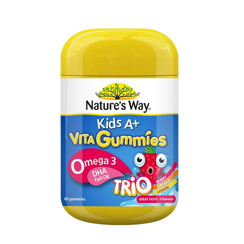 Nature’s Way Kids A+ Omega 3 DHA Fish Oil Trio Gummies 60's