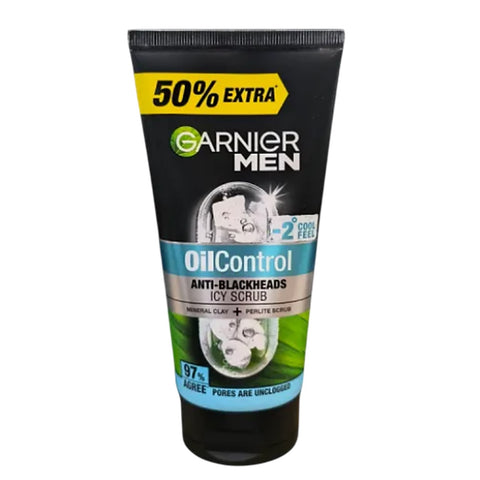 Garnier Men Oil Control Anti-Blackheads Icy Scrub 150mL