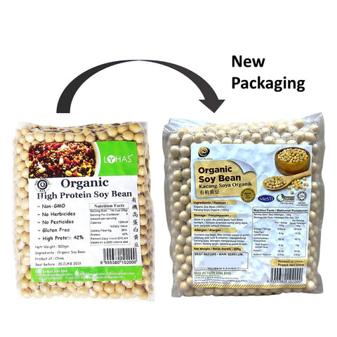 Lohas/Eco Action Organic High Protein Soy Bean 500g (New Packaging)