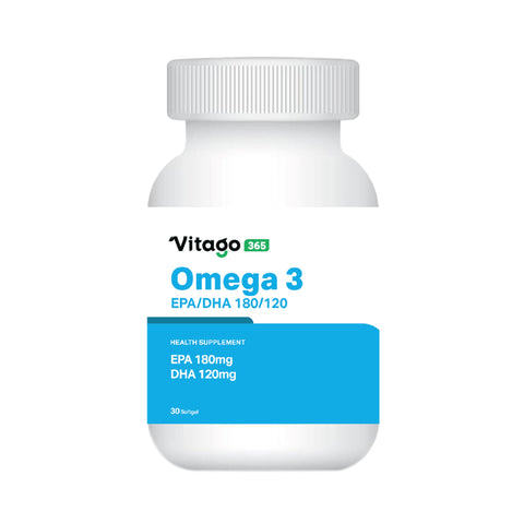 Vitago365 Omega 3 EPA180/DHA120 Softgel 30's