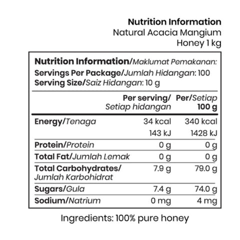 Country Farm Natural Rainforest Acacia Mangium Honey 1kgx3's