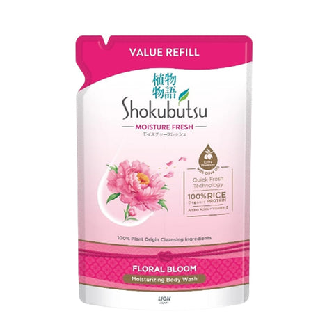 Shokubutsu Moisture Fresh Moisturizing Body Wash 800g Refill - Floral Bloom