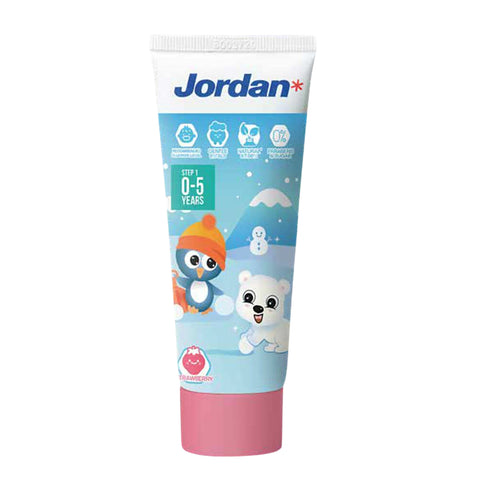 Jordan Toothpaste Step 1 (0 - 5 Years) 75g - Strawberry