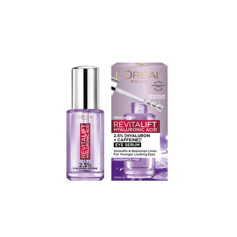 L'Oréal Paris RevitaLift Hyaluronic Acid 2.5% Hyaluron + Caffeine Eye Serum 20mL