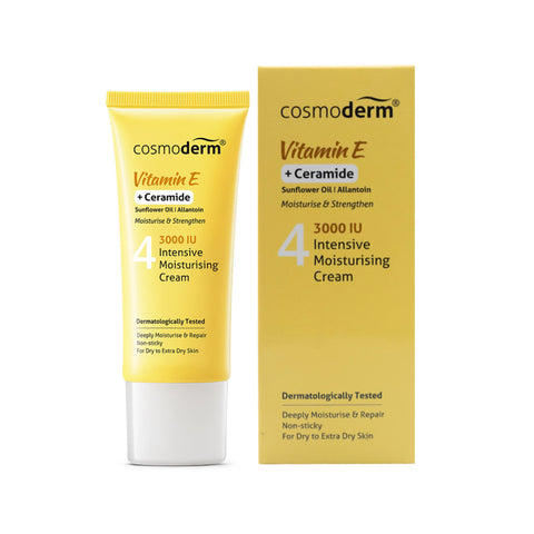 Cosmoderm Vitamin E + Ceramide 3000 IU Intensive Moisturising Cream 50g