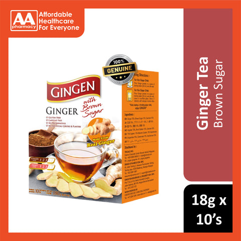 Gingen Instant Ginger Tea With Brown Sugar 18gx10's