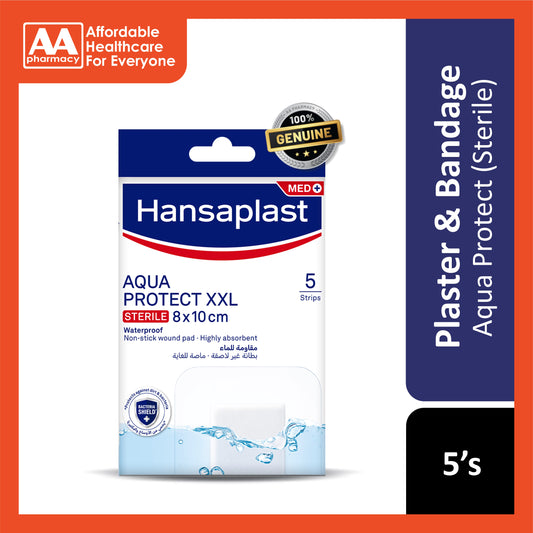 Hansaplast Aqua Protect Sterile XXL Plaster 8cmx10cm 5's