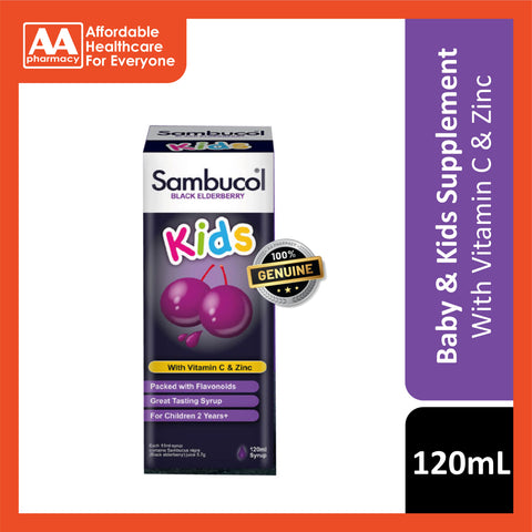 Sambucol Kids Black Elderberry 120mL (With Vitamin C and Zinc)