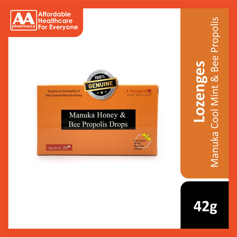 Oregan Active 20+ Manuka Honey and Bee Propolis Drops 42g