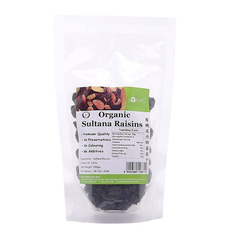 Lohas Organic Sultana Raisins 200g