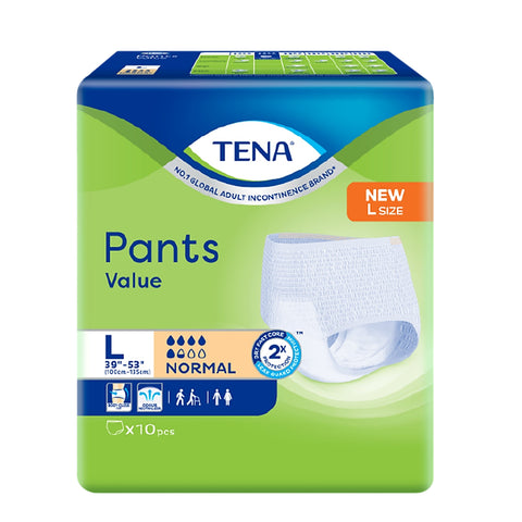 Tena Value Adult Pants Size L 10's (39- 53)