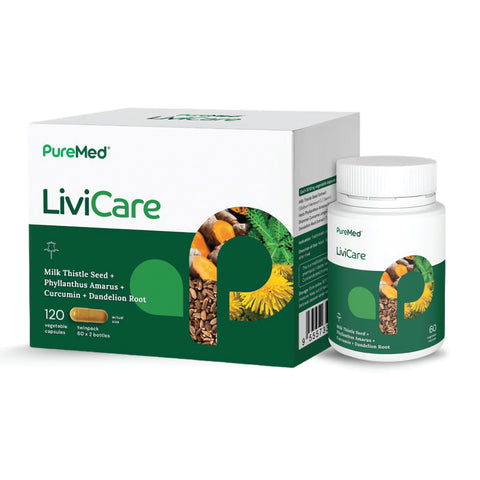 PureMed LiviCare 450mg Vegecapsule 2x60's