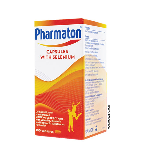 Pharmaton Capsule With Selenium 100's - Multivitamins with Ginseng G115