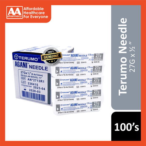 Terumo Agani Needle 100's (18G/19G/21G/23G/25G/26G/27G/30G)