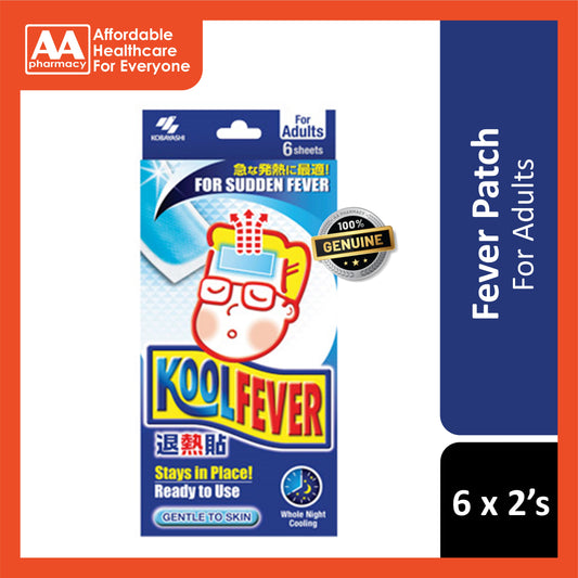 KoolFever Cooling Gel Sheet For Adults (12 years and above) 6x2's