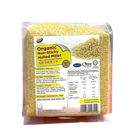 Lohas/Eco Action Organic Non-Sticky Hulled Millet 500g (New Packaging)