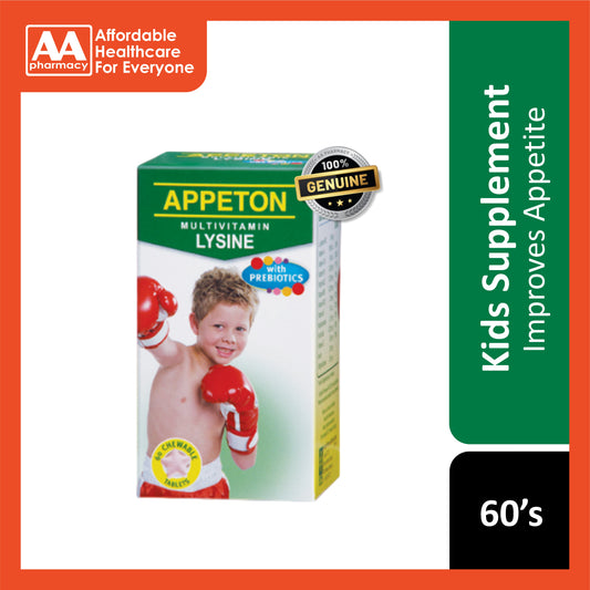 Appeton Multivitamin Lysine with Prebiotics Chewable Tablet 60's