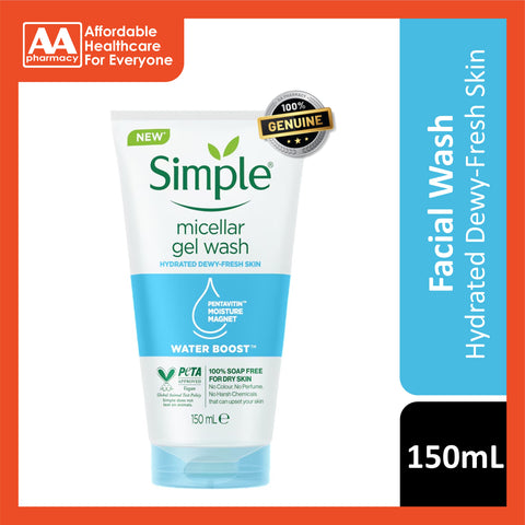 Simple Water Boost Micellar Facial Gel Wash 150mL