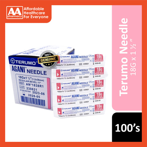 Terumo Agani Needle 100's (18G/19G/21G/23G/25G/26G/27G/30G)