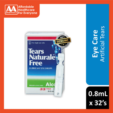 Tears Naturale Free Preservative-Free Lubricant Eye Drops 0.8mLx 32's