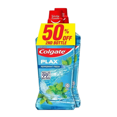 Colgate Plax Mouthwash Twin Pack (750mL X 2) - Peppermint Fresh