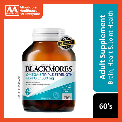 Blackmores Omega-3 Triple Strength Fish Oil 1500mg Softgel 60's