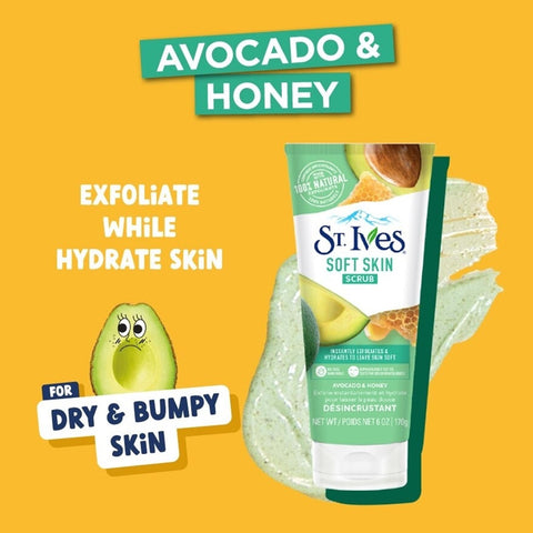 St. Ives Soft Skin Avocado & Honey Face Scrub 170g