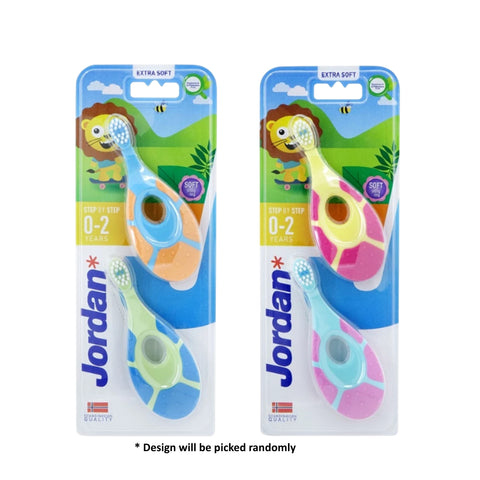 Jordan Toothbrush Step 1 (Age 0 - 2 Years) Extra Soft 2's